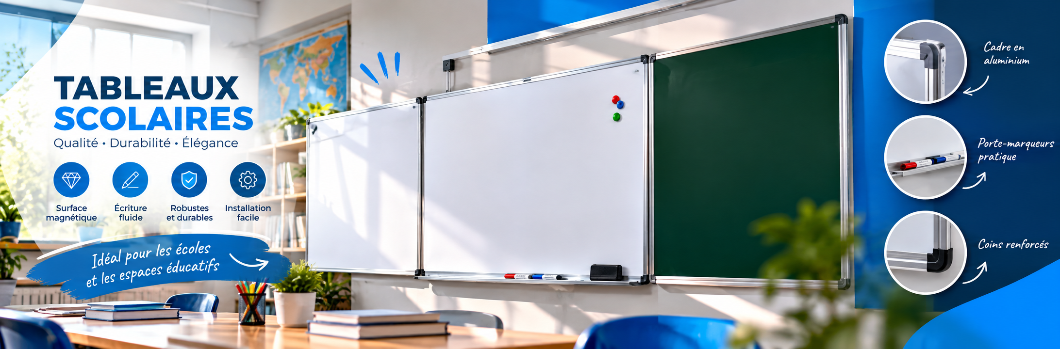 Tableaux scolaires modernes et durables